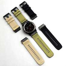 Abanen Rugged Nylon Watch Bands For Garmin Fenix 8 51mm / Enduro/Instinct 2X / Epix Pro 51mm, Adjustable Sports Wrist Strap With Stainless Steel Clasp For Fenix 7X / 6X /5X, Instinct 3 50mm,MilitaryGreen - 軍綠色 - 查看 9