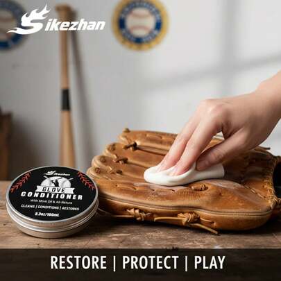 Glove Leather Conditioner - Use On Baseball Gloves, Softball Gloves, And Other Leather Sports Equipment Portable