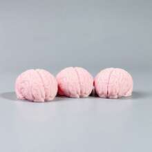 1pc 3D Printed Pink Funny Brain Keychain, Cute Bag Charm, Versatile Accessory