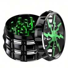 A Spice Grinder With A Pollen Catcher, A Manual Grinder, And A Premium Aluminum Crusher With Sharp Teeth. - Màu xanh lam - Xem 6