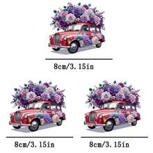 1片/2片/3片装情人节花朵贴片，耐用持久的热转印贴纸，适用于DIY T恤、卫衣、牛仔裤、连帽衫、背包、夹克、手提包、枕头等。 - 彩色 - 查看 5