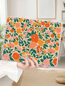 Flower A Tablet Case With A Floral Print,Friends, Best Friends, Family, Brothers, Colleagues, Younger Brothers, Lovers, Classmates, Teachers, Or Yourself As A Birthday Or Holiday Gift.Compatible With IPad Air 4/5 10.9-Inch And IPad 8/9 10.2-Inch. It Has A Black Flip Design, A Pen Slot, And Enhanced Heat Dissipation. - Pink - View 5