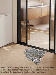 1 件豹纹天鹅绒地毯,柔软亲肤,客厅/卧室地毯,大尺寸可水洗装饰地毯,家居装饰之选 - 彩色 - 查看 7