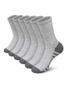 1/3/6/9/12双装男士轻薄袜，女士轻薄袜，男士条纹印花中筒袜，休闲舒适阴阳图案袜，适合日常穿着。简约男士袜，适合夏秋穿着，简约运动风中筒袜，可选1/3/6/9/12双装。 - 彩色 - 查看 4