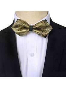 1pc Men's Patterned Bow Tie, Business, Evening, British Personalized Fashion Accessory For Formal Suit Work Men Necktie - Blue - View 11