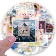 Bộ 61 miếng dán Kinh Thánh Nhân Chứng Jehovah | Nhãn dán phong cách miền Tây, nhãn dán chất lượng cao dùng cho sổ lưu niệm, nhãn dán graffiti, nhật ký, máy tính xách tay, cản xe, ván trượt, bình nước, máy tính, hoạt hình, mũ bảo hiểm, nhãn dán ô tô. Nhãn dán có thể mang lại nhiều niềm vui cho cuộc sống của bạn, món quà hoàn hảo cho người lớn. - Nhiều màu - Xem 2