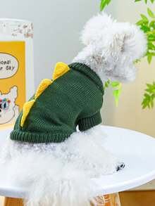 Un suéter de dinosaurio suave y cómodo para perros y gatos de otoño/invierno. Regalos de fiesta. Regalos para mascotas. Regalo de Pascua. Pascua. Día de San Valentín. Dulces para perros.Suéter para perros rosa barato - Multicolor - Ver 4