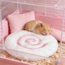 Soft Hamster Nest Pad, Hamster Round Nest, Warm Hamster Nest Pad, Small Animal All Season Bed, Pink And White, Suitable For Guinea Pigs, Hamsters, Gerbils, Ferrets, New Year Gift - Multicolor - View 4