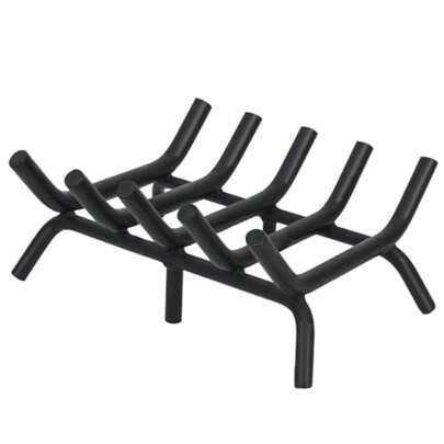 STBoo Fireplace Grate 17inch Heavy Duty - Fireplace Log Holder Fire Place Grate Cast Iron Wood Stove Wrought Rack Firewood Log Fire Pit Tray For Indoor Outdoor Kindling Tool Camping Cooking