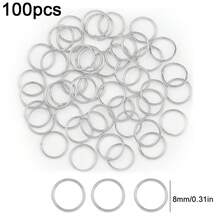 35/40/100/110/140/170/170/520pcs Iron Closed Jump Rings For DIY Jewelry Making, Beading Craft Supplies
