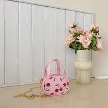 1pc Cherry PU Leather Lightweight Zipper Closure Fashion Handbag, Mini Shoulder Crossbody Coin Purse - A - View 12