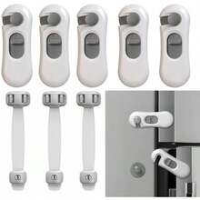 Lumbor37 Seguros para Cajones 8 Pcs, Seguros para Puertas y Cajones Bebé, Adhesivo de Resistencia, Apto para Armarios Refrigeradores para Proteger  Bebé(default) - Multicolor - Ver 2