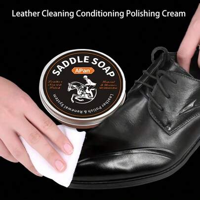 Shoe Wax Cleaning Kit (Including Polishing Sponge) Leather Cleaning & Conditioning Oil, Suitable For Leather Jackets, Shoes, Bags, Leather Sofas, Removes Stains, Quick Polishing And Nourishing, Unlimited Colors, Shoe, Spring Summer Picks, Brides Maid Gifts, Room, Bedroom Decor, Bedroom Decor, Beach, Travel, For Men, For Women, Vacation, Women's Day, Travel Essentials, Wedding Favors, Y2k, Bedroom, Car Accessories Women, Kitchen Decor, Wedding, Y2k, Party