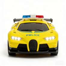 Coche de carreras infantil con control remoto, coche de policía, coche deportivo eléctrico recargable para niños.,Coche de control remoto, juguete para niños, coche de carreras en miniatura (estilo y colores surtidos, batería  incluida) - Amarillo - Ver 2