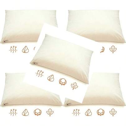 Organic Buckwheat Hull Pillow 14" X 21" Neck Port For Back And Side Sleepers Extra 1lb Hulls Made In Canada