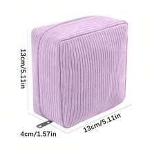 1个卫生巾收纳袋，加厚绒面卫生巾整理袋，便携迷你卫生巾袋，大容量小物件（化妆品、口红）收纳袋，旅行收纳袋 - 彩色 - 查看 6