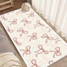 1pc Cute Bow-Shaped Carpet, Suitable For Modern Living Room. Simple Carpet Lines, Suitable For Bedroom, Living Room Decor, Ideal For Valentine's Day And Other Occasions