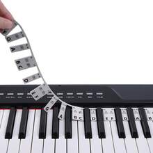 1pc Reusable Silicone Piano Note Guide, Easy To Install And Remove Piano Keyboard Note Labels, Fit 61/88 Full Size Keys, No Sticker Needed, Soundproof, Kalimba Thumb, Tuning Fork