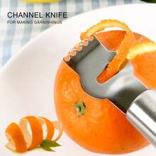 1pc Stainless Steel Lemon Zester, Orange Peeler, Citrus Fruit Grater, Kitchen Tool - Silver - View 4