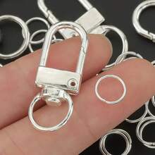 10/20/30pcs Metal Lobster Clasp Swivel Snap Hook, Suitable For Keychain Making, DIY Crafts, Strap Making, Bag Keychain Connector, Jewelry Making, Etc. - Keychain - View 6