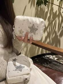 韩版新款INS闪亮星星卡包，简约便携收纳袋，可爱化妆包 - 彩色 - 查看 6