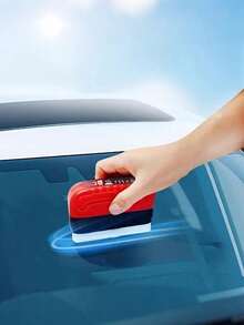 Red Car Glass Anti-Fog Cleaning Brush, Sponge ABS Resin Tool, Waterproof, Windshield Side Window Rearview Mirror Wiper Auxiliary Cleaner - Oil Film Cleaning Brush - View 5