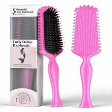 Curly Hair Brush Volume Curly Defining Brush Effortlessly Detangling Shaping And Styling Curls, Curl Brushes Suitable All Wet Or Dry Hair Types, Gifts Idea Women And Men Red - Rose Red - View 1
