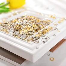 35/40/100/110/140/170/170/520pcs Iron Closed Jump Rings For DIY Jewelry Making, Beading Craft Supplies