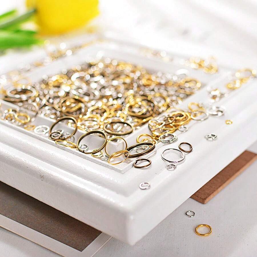 35/40/100/110/140/170/170/520pcs Iron Closed Jump Rings For DIY Jewelry Making, Beading Craft Supplies