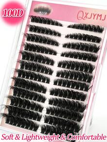 192 Pcs 100D Fluffy D-Curl Individual Cat-Eye Lashes. DIY Lash Clusters For At-Home Use. Thick And Natural, Long-Lasting, Ultra-Lightweight, And Enhances Eye Size. Individual Lashes, Reusable. Suitable For Beginners, At Home, Everyday Life, Parties, Travel, Music Festivals, And Various Other Occasions. Lash Clusters, Individual Lashes, False Eyelashes. - D - 查看 2