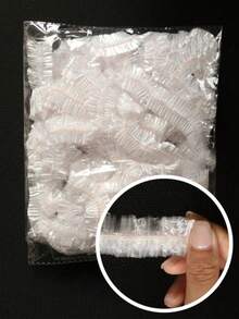 100片/包 一次性保鲜膜，弹性自封，用于食品保鲜，适用于覆盖碗碟，家用 - 彩色 - 查看 9