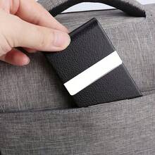 1个便携式不锈钢PU名片夹 - 彩色 - 查看 8