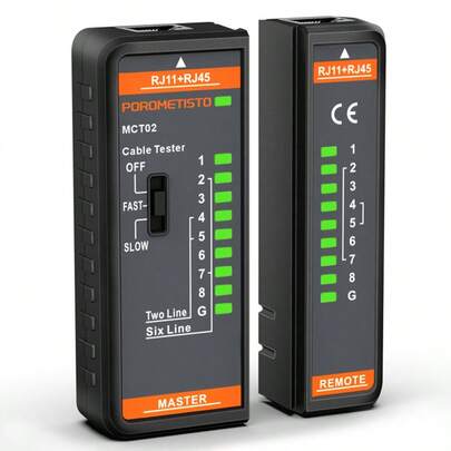 Testeur de câble MCT02, Testeur RJ11/RJ45 PoE, Testeur de câble LAN, Testeur de connectivité de ligne téléphonique, Outil de test de câble