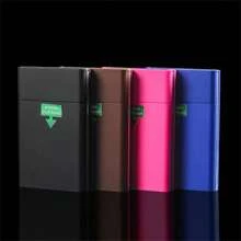 1个新款创意时尚加长超薄香烟盒，带滑动盖，轻便塑料香烟收纳盒，防潮，抗压，多种颜色可选 - 彩色 - 查看 5