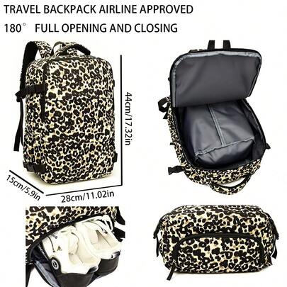 Women's Backpack, Large Capacity Travel Backpack, Suitable For Commuting To Work And School, Fashion Laptop Bag, Short Business Travel Luggage Bag, Suitable For Ryanair And Wizz Air Travel Backpack