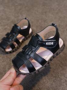 Toddler/Little Kids' Closed Toe Beach Sandals, Soft Sole Non-Slip Summer Shoes For Boys And Girls - Black - View 5