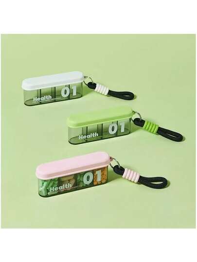 1ชิ้น กล่องยาพกพาขนาดเล็ก สำหรับเดินทาง ป้องกันฝุ่น ปิดผนึก จัดเก็บยา