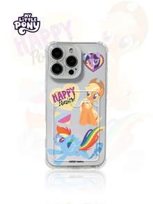 MY LITTLE PONY Official Authorized Card Holder Phone Case Compatible With Apple 17, 17 Air, 17 Pro, 17 Pro Max, Scratch-Resistant, Anti-Slip, Anti-Drop, Compatible With Apple 11 Series, 12 Series, 13 Series, 14 Series, 15 Series, 15 Pro Max, 16 Pro, 16 Pro Max, X, XR, XS Max - Clear - View 1