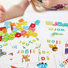 Juego educativo temprano de inteligencia para niños, cartas de aprendizaje de letras y palabras en inglés para reconocer y formar palabras - Multicolor - Ver 5
