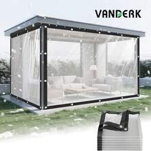 1pc Thick Transparent Waterproof Tarpaulin Made Of 3.5mil Polyethylene (PE), Tear-Resistant, Windproof, Snow-Proof, Rain-Proof, Dust-Proof, Heat-Insulating, Suitable For Outdoor Use - Multicolor - View 5