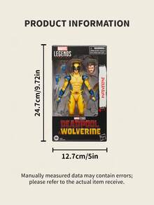Hasbro Bộ sưu tập  Legends - Wolverine & Deadpool - Mô hình Wolverine cao 9,72 inch | Được cấp phép chính thức, các bộ phận có thể tháo rời để tạo dáng năng động, mô hình Wolverine ấn tượng, đồ chơi sưu tầm lý tưởng làm quà tặng ngày lễ, chất liệu nhựa ABS, dành cho trẻ từ 4 tuổi trở lên. - Nhiều màu - Xem 11