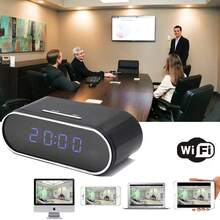 1080P WiFi Wireless Mini Clock Camera - Hidden Spy Camera Alarm Clock With Night Vision, Motion Detection & Remote Monitoring, AP/IP Micro Security Camera For Home Indoor Surveillance, Nanny Cam With Time Display - màu đen - Xem 4