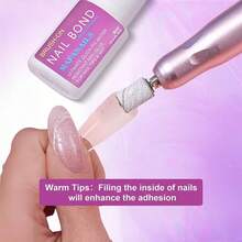 5Bottles,Extra Strong Brush-On Nail Glue For Acrylic Nails, Nail Tips & Press-On Nails (8ml) With File For Glue-On Fake Nails, Fix Broken Nail Repair. Acrylic Nail Glue Nail Bond Nail Glue Gel,Valentine's Day Gift! - 5瓶 - 查看 4