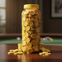 TendenciaFichas Plastico Colores Para Contar O Jugar Loteria (500 Pz) AmarilloCalidad premium - 1 - Ver 1