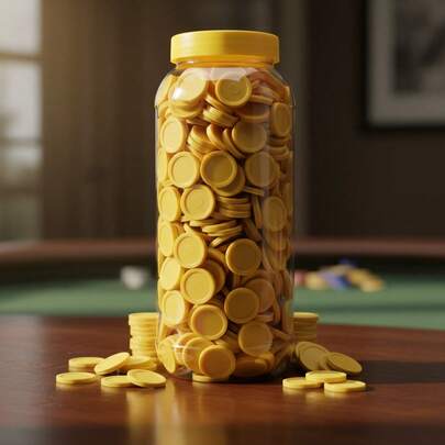 TendenciaFichas Plastico Colores Para Contar O Jugar Loteria (500 Pz) AmarilloCalidad premium