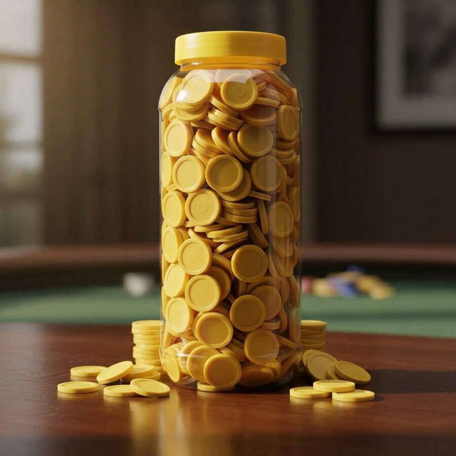 TendenciaFichas Plastico Colores Para Contar O Jugar Loteria (500 Pz) AmarilloCalidad premium - 1 - Ver 1