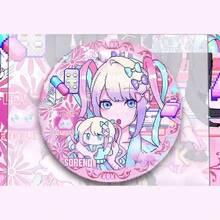 Cute Anime Enamel Pin Badge, Suitable For Everyday Wear, Collection And Gift, "Streaming Girl Heavily Dependent" - Multicolor - View 7
