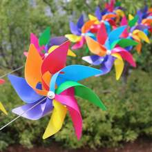 1 Set Outdoor 8-Leaf Windmill Spinner, Hanging Rotator, Outdoor Decor Wind Vane, Suitable For Yard, Garden, Scenic Area, Lawn And Gardening > Outdoor Decor (10PCS Windmill + 10M Rope)
