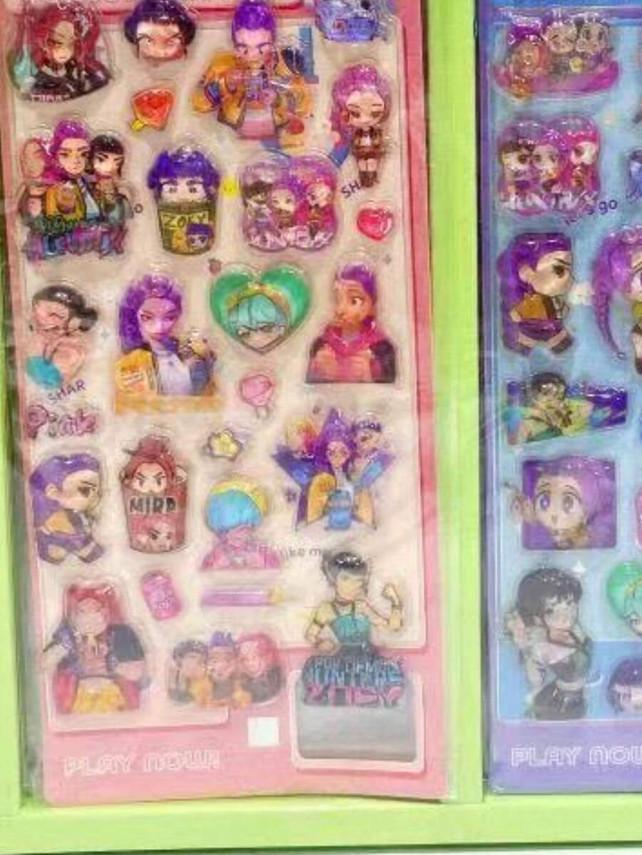 3D韩流派对装饰贴纸、儿童贴纸游戏、办公学校装饰贴纸、儿童手工装饰贴纸