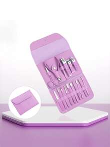 专业美甲套装，包含指甲钳和修脚工具，不锈钢材质，配有精美旅行收纳盒，适合厚指甲，男女通用，是送给爱美人士的理想礼物。 - 彩色 - 查看 13